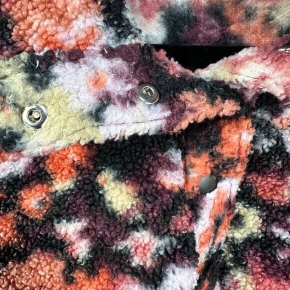 Loft Womens Size S Floral Fleece Jacket Multicolor Snap Closure Size Small - Picture 7 of 9